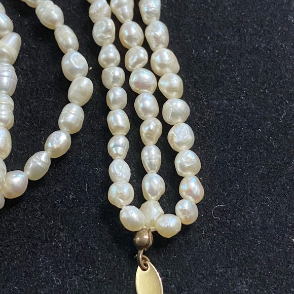 VTG 1950’s Genuine 18” 3 Strand Seed Pearls with 10K Clasp Necklace Final Price - Picture 9 of 12
